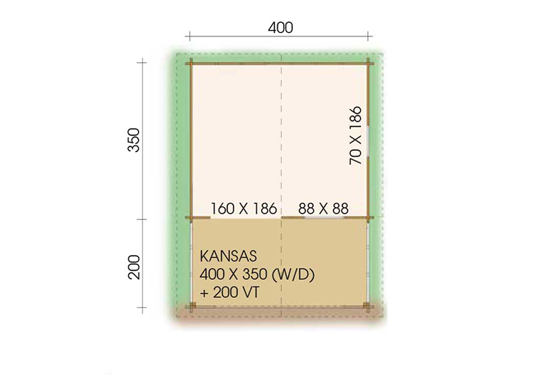 Kansas 4.0m x 3.5m