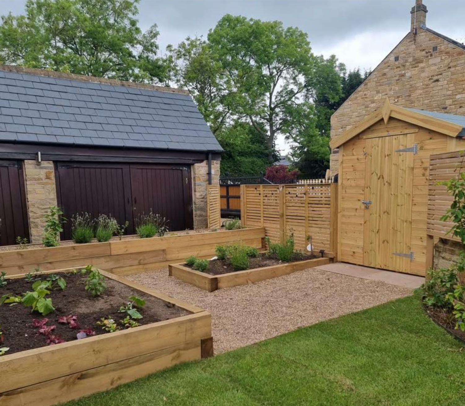 Garden sleepers for landscaping